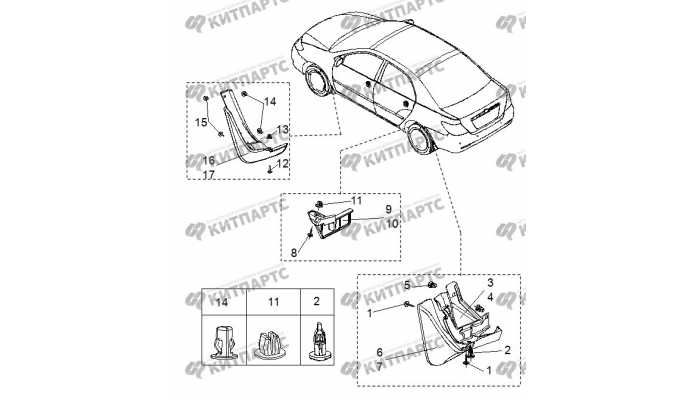 Брызговики BYD F3 (F3R)